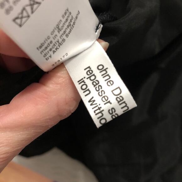 Akris Punto Black Career Pencil Skirt Lined 10 Dark Academia Straight Mini - Picture 8 of 8